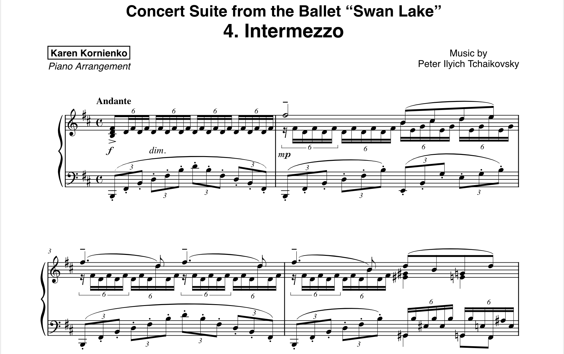 Интермеццо - Лебединое озеро