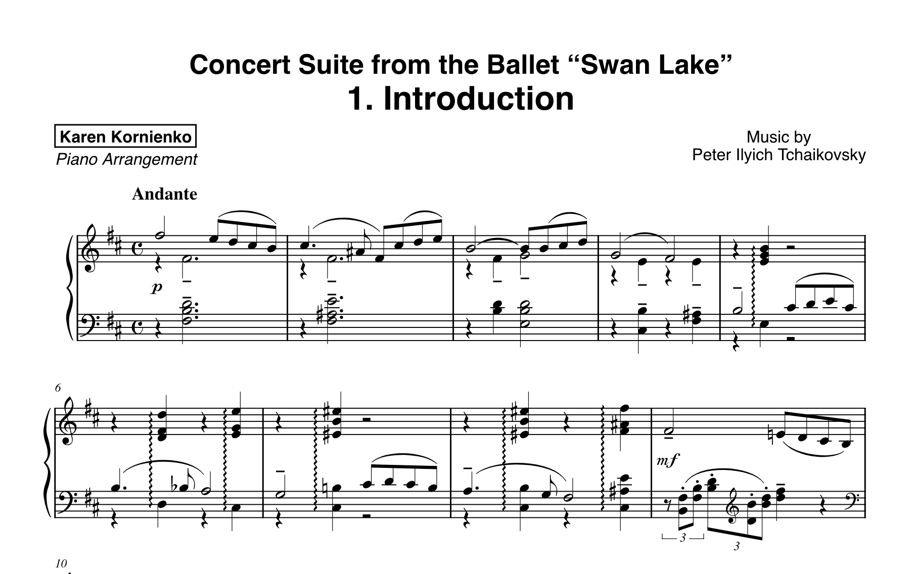 Интродукция - Лебединое озеро